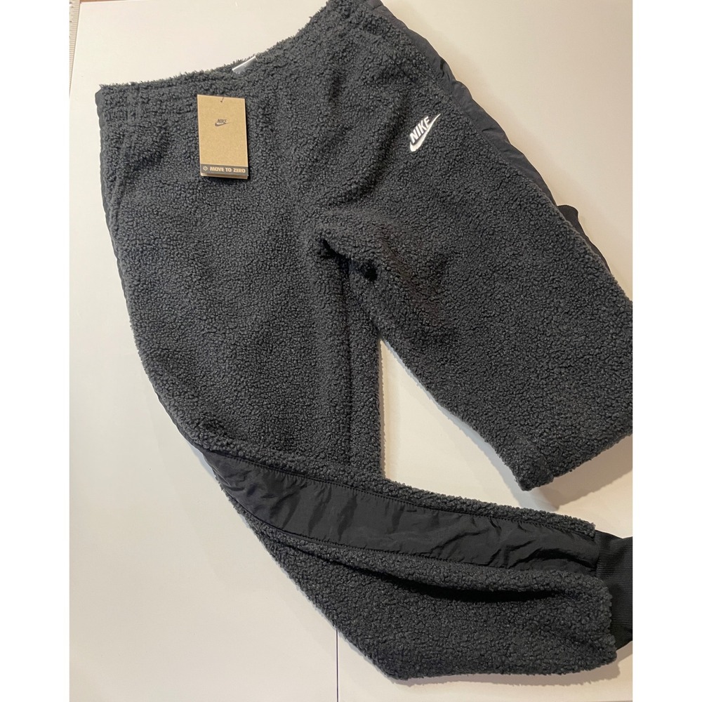 Nike Kids Sherpa Fleece Joggers Black XL FJ6021-010 Sportswear Pants